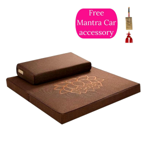 Meditation Mat Cushion 60cm / 70cm / 80cm Yoga Mat Mind Relaxation Coconut Fiber Foldable Washable with Zip Meditation Cushion Seat Bertaubat