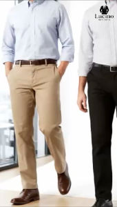 LE Premium Men’s Slim Fit Stretchable Slack Chino Pants  | High-Quality Denim Casual Slack Pants