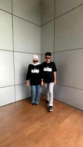 kaos couple oversize aldira terbaru
