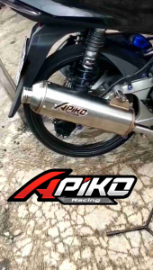 Knalpot Original APIKO RACING Tipe Luster Stainless Moncong Shijiro  Pnp Mio sporty beat vario Scoopy Mio Fino Genio Fazzio lexi Nmax Pcx Aerox Xeon karbu dll