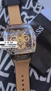 JAM TANGAN PRIA GUESS PHOENIX GW0202G3 / GW0202G6 CHRONO DAY DATE RUBBER STRAP ORIGINAL