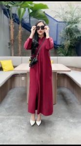 Gamis Knit Hornet Viral Premium Kekinian/Longdress Knit Hornet Viral Terbaru Kekinian