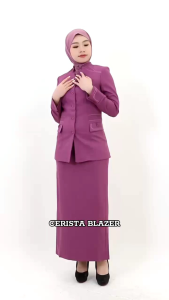 Seragam Blazer Ungu Muda set Rok (272)