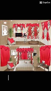 Matchy Matchy Christmas Day Curtain for Home Decor Double Window Curtain Living Room Door Curtain