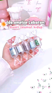 [10 pc] amplop akrilik / angpao lebaran / kotak perhiasan cincin kalung /kotak pil dll