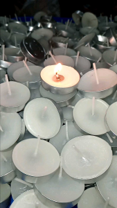 Tea Light Candle SmoklessMetal Cup Vigil Wedding light
