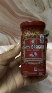 Little Dragon Chili Sambal Bawang/Terasi Kemasan Botol 110gram 100% natural dan tanpa pengawet