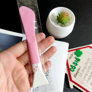 SET 3 Muỗng nhựa cứng silicone trộn mặt nạ phết kem gel hút mụn