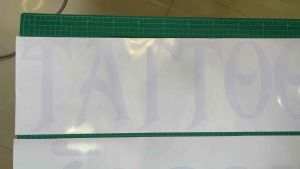 ป้ายสติ๊กเกอร์ ข้อความ ร้าน "Tatoo" "สักลาย" ขนาด 60x20cm (B0109)