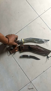 pisau kukri set per baja fulltang super tajam
