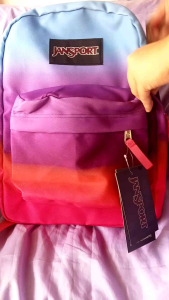 Backpack GAWANG BATAAN gray-pink combination