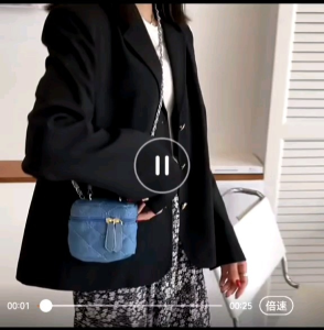 Denim rhombus chain bag for women summer new design niche mini bag high-end crossbody bag