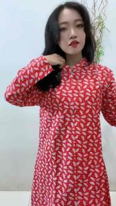 Tunik batik merah putih - tunik batik halus - tunik batik busui - tunik jumbo - batik kantor