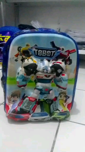 Tas Sekolah Anak Laki-Laki TK & SD: Tas Karakter Kartun TOBOT & Transformers