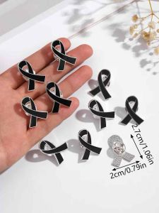 พร้อมส่ง เข็มกลัดโบว์สีดำ ชุด3ชิ้น เข็มกลัดติดเสื้อ ริ้บบิ้นดำ แสดงความไว้อาลัย หมุดดำ งานโลหะ ขนาดเล็ก เข็มกลัดป้ายดำ