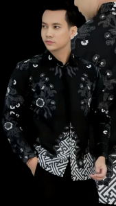 New Arrival kemeja batik pria premium MAHARDIKA hitam lapis furing/kemeja batik slimfit pria warna hitam/kemeja batik viral terbaru