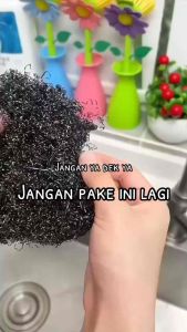 5 Kain Lap Dapur Kawat Bentuk Petak Halus Pembersih Sikat Panci & Piring