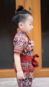 ชุดไทยเด็กผู้ชาย1-5ขวบ  ชุดโจมกระเบนเด็ก ใส่ทำบุญ