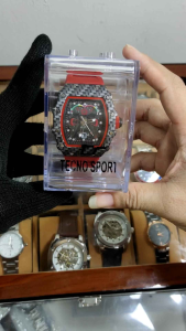 Jam Tangan Pria TECNO SPORT ORIGINAL Water Resist High Quality Analog Tanggal Aktif Terbaru