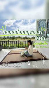 เสื่อกก บุฟองน้ำ 4ฟุต แบบพับเก็บ (120*190 ซม.)