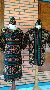 Baju Couple Tenun: Kemeja & Dres Pesta