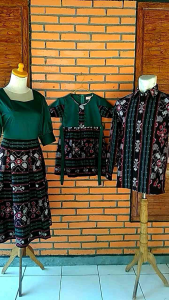 Couple Tenun full furing (kemeja+dres) dijual terpisah