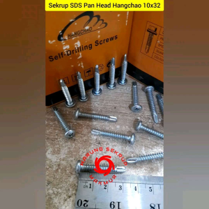 (50 pcs) Sekrup Roofing SDS PH 10x32 / Skrup Baja Ringan Pan Head 3CM