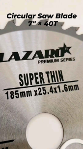 Lazaro Circular Saw Blade Mata Gergaji Potong Kayu 7\\\" Inch 40T Super Thin