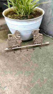 Kapstok Kuningan Antik Gantungan Baju Motif Wayang Semar Bagong 1 Pcs