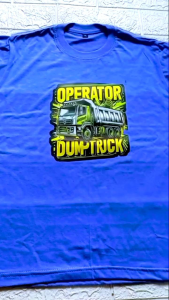 Kaos anak distro laki-laki gambar exavator bahan cotton combad usia 1-12 tahun