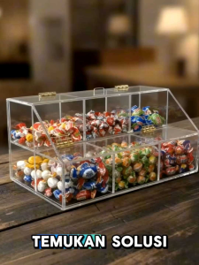 Display Permen & snack / Rak permen Akrilik / Rak snack arilik 30 x 20 x15