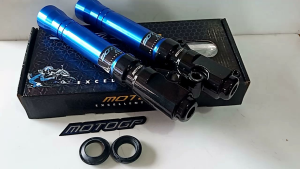 Tabung Shock Depan Motogp untuk Variasi Beat/Scoopy/Vario110/Vario125/Vario150 Warna Biru & Kaki Hitam