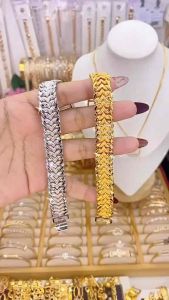 Gelang Rantai Lipan V Pasir: Tembaga & Titanium Stainless Steel