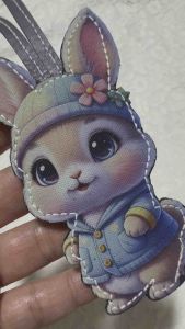 ❤️❤️Cute Double Sided Bunny Full Leather Bag Charm❤️❤️