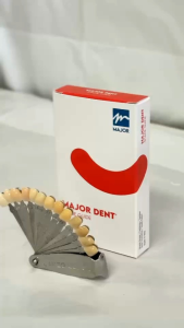 shade guide majordentตัวเทียบสีฟันสำหรับช่างทันตกรรมและลูกค้าเทียบสีตอนทำฟันปลอมเพื่อให้ได้สีใกล้เคียงฟันจริง ราคาต่อแผง ลูกค้าจะได้รับ1แผง นำเข้าจากอิตาลี #เฉดไกด์#เทียบสีฟัน#shadeguide#majordent