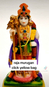 Pazhani Murugan/Raja Murugan/Kartikeya/Shannuga/Subramanya Swamy Resin Idol for Home Decor Pooja Room (6 inches Height) (Multicolor)