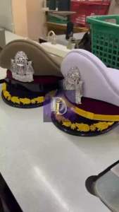 หมวกหม้อตาลตำรวจสี สนว.01 นายพันตำรวจ งานพรีเมี่ยม พร้อมซองกันเปื้อน