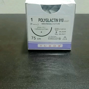 Polyglactin 1 Absorbable Sutures Curved Cutting 12 Sachets
