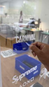 (D140) สติกเกอร์ไดคัท CARNIVAL สติกเกอร์ PVC งานตัด ทนแดดจัด กันน้ำได้ดี คุณภาพสูง ลอกออกไม่ทิ้งคราบกาว