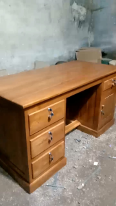 Meja kantor | Meja guru | meja kerja lengkap kunci+ kaca