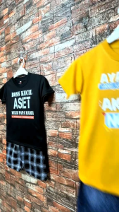 KAOS ANAK MOTIF HEBAT PAPA MAMA KU