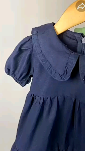 Dress Anak Linen Salsabila Warna Peach Size 1-5Tahun