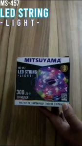 MITSUYAMA MS-457 LAMPU HIAS LED STRING LIGHT 300 LED 30M 30 METER ANTI AIR WARNA WARNI RGB / WARM WHITE LAMPU DECORASI DEKORASI WATER PROOF