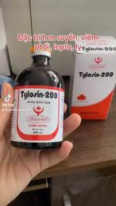 Tylosin 200 (100ml) hanvet xử lý hen khẹc viêm phổi ở gia súc gia cầm