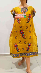 ALADDIN BATIK DRESS GEBER WOMEN / BAJU BATIK DRESS NEW ARRIVAL FREE SIZE
