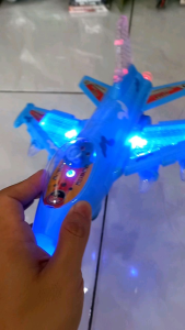 Mainan Pesawat Baterai Air Fighter Jalan Bump Go Nyala Lampu Dan Suara no 3588B