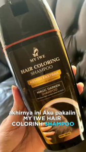 My Iwe Hair Coloring Shampoo Penghilang Uban Dark Brown 150 Ml