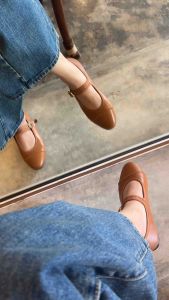 𝐅𝐎𝐑𝐄𝐕𝐄𝐑 𝐒𝐡𝐨𝐞𝐬- 𝐌𝐚𝐫𝐫𝐲 𝐉𝐚𝐧𝐞 หนังวัว สีน้ำตาล