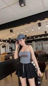 เซตเกาะอก margaret จับเซตคู่กระโปรงระบาย ชอบลุคเฟียตๆแนะนำเลยค่าา