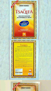 Buku TSAQIFA Cara Cepat & Mudah Belajar Membaca Al Quran Edisi Revisi (Orange)